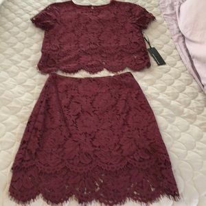 Liulu lace 2 piece outfit